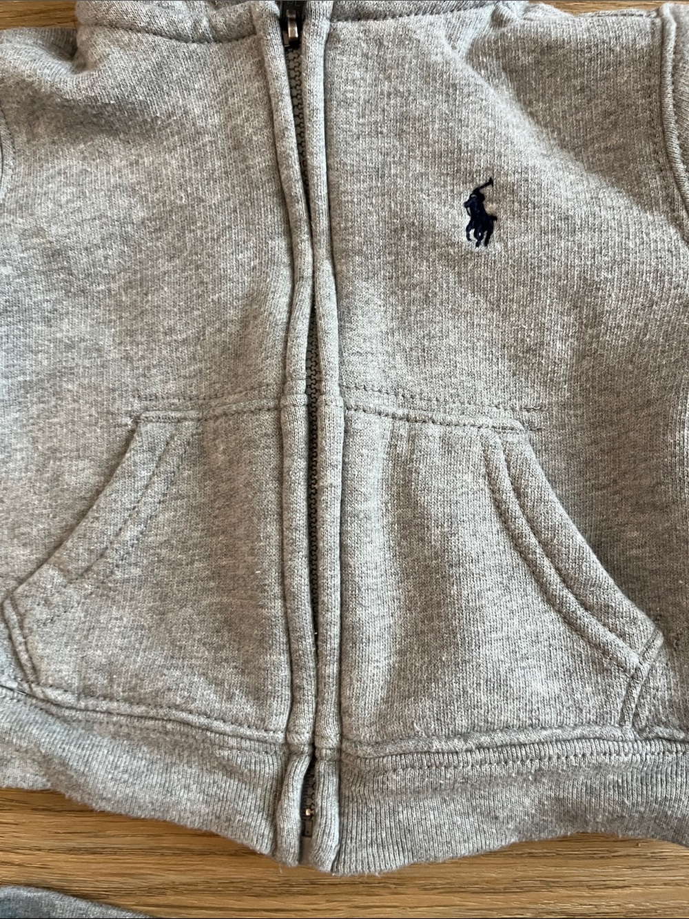 Ralph Lauren Heather Gray Hooded Zip Sweatshirt & Jogger Set - Picture 5 of 8